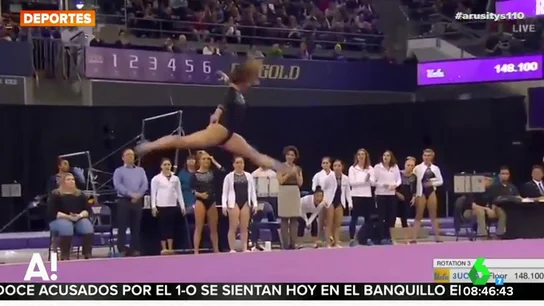 Katelyn Ohashi vuelve a maravillar al mundo con su impecable actuación Katelyn Ohashi vuelve a maravillar al mundo con su impecable actuación