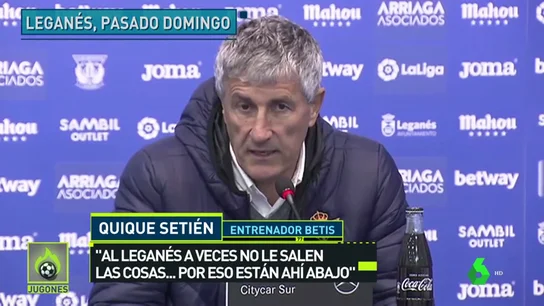 La afición del Leganés contesta a Setién La afición del Leganés contesta a Setién