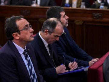 Los procesados en el juicio del 'procés', Josep Rull, Jordi Turull y Jordi Sánchez Los procesados en el juicio del 'procés', Josep Rull, Jordi Turull y Jordi Sánchez