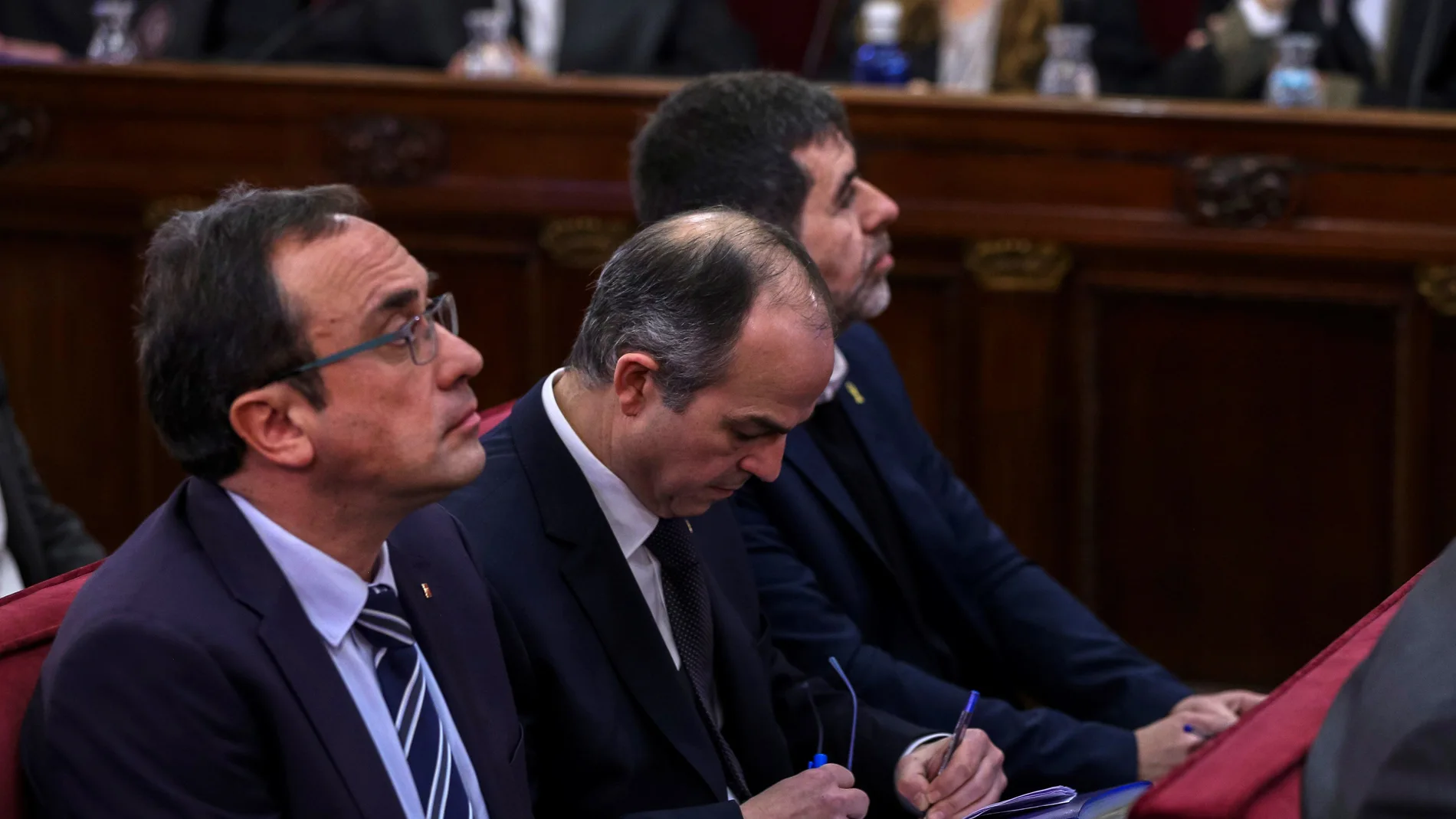 Los procesados en el juicio del 'procés', Josep Rull, Jordi Turull y Jordi Sánchez