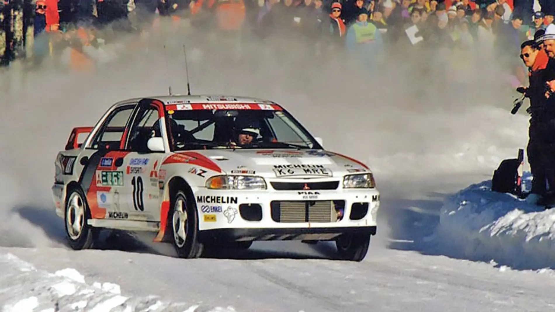 Kenneth Eriksson en el rally de Suecia de 1995