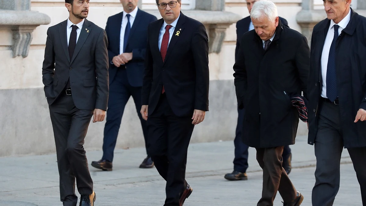 Quim Torra a su llegada al Tribunal Supremo