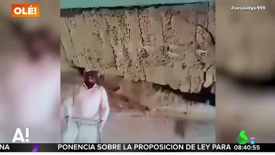 Un hombre salva su vida por milímetros Un hombre salva su vida por milímetros