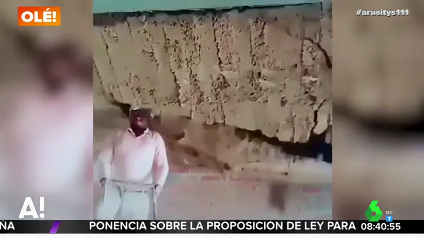 Un hombre salva su vida por milímetros Un hombre salva su vida por milímetros