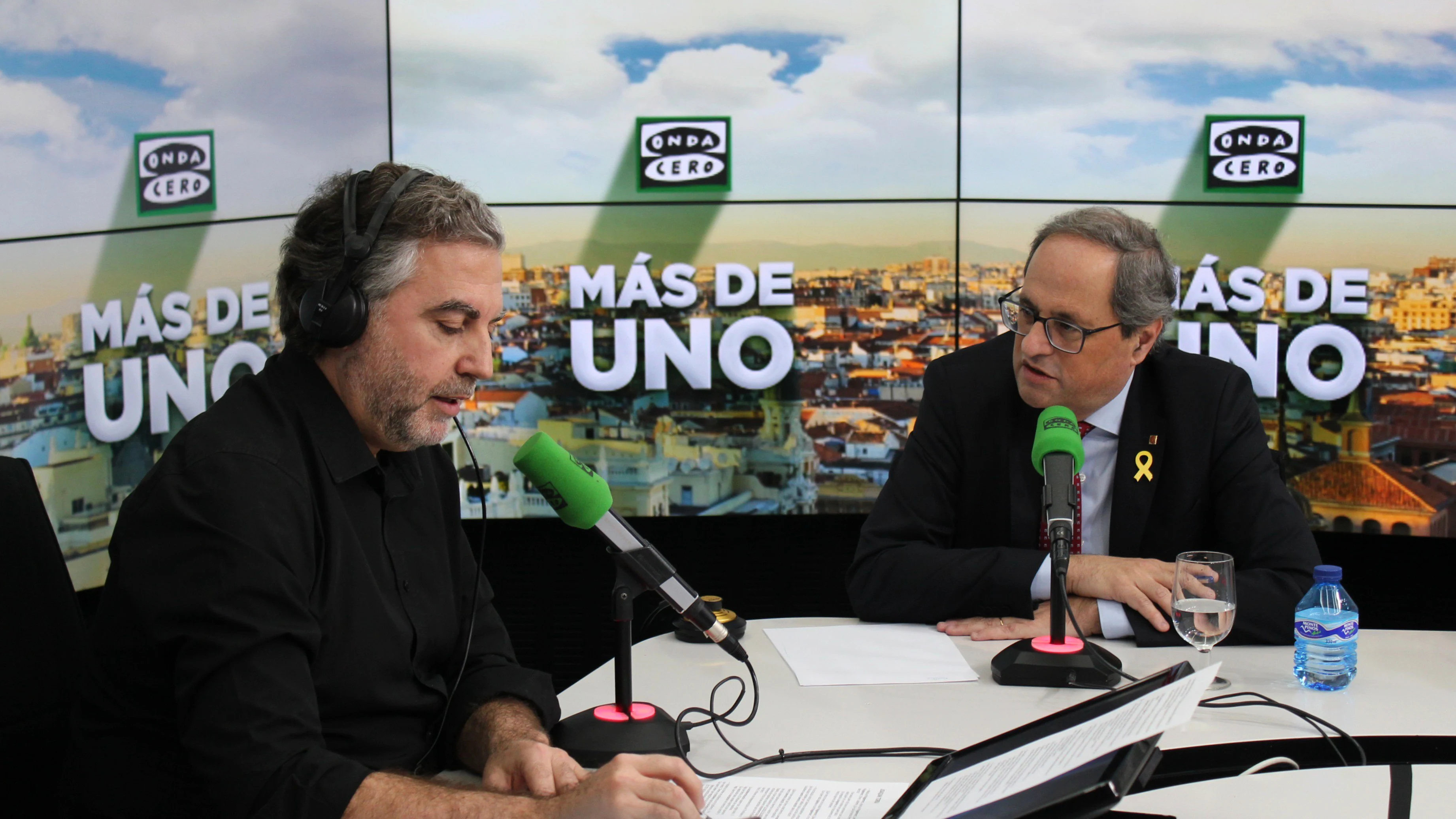 Carlos Alsina entrevista a Quim Torra en Más de uno