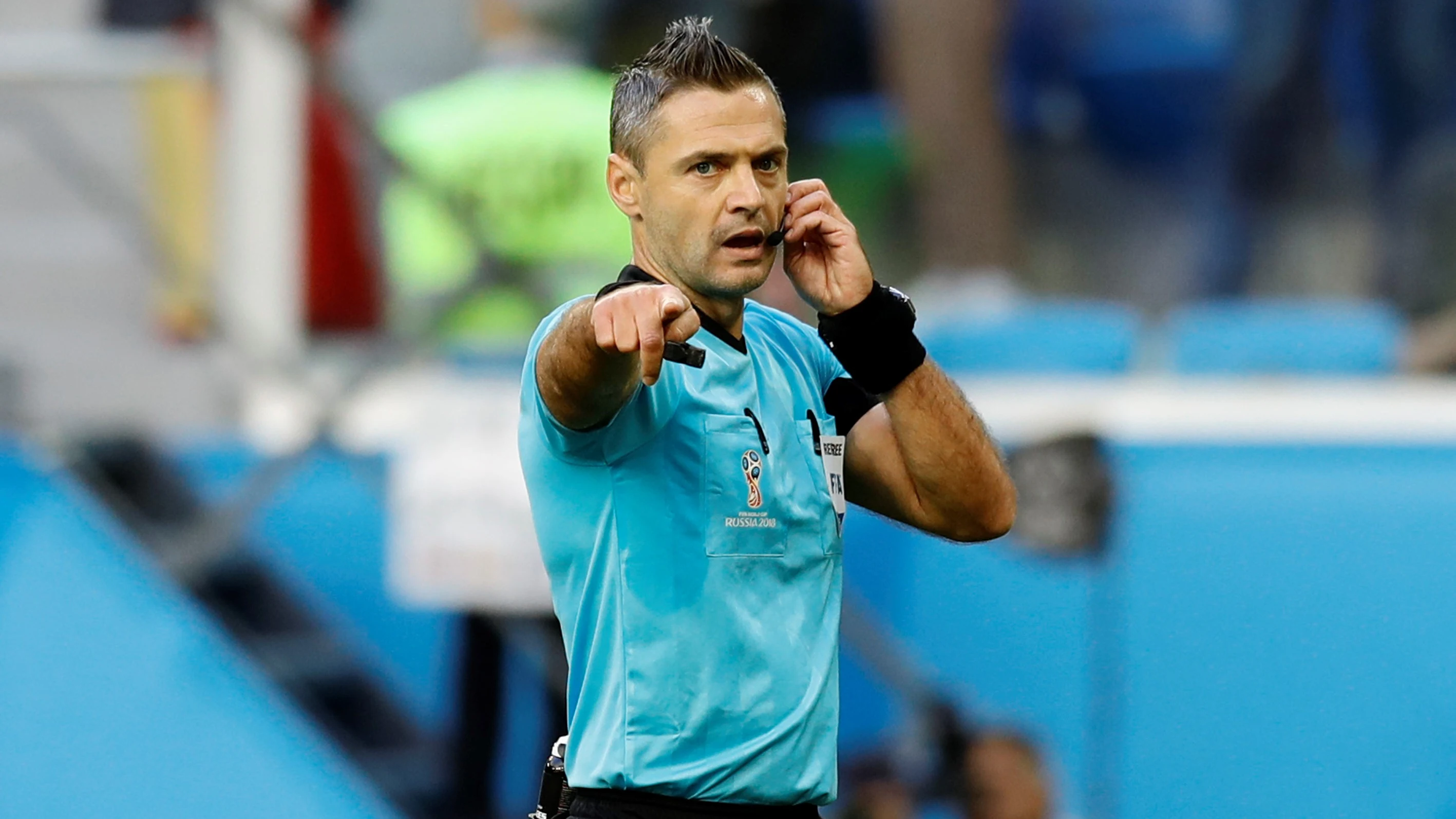 Damir Skomina, en un partido del Mundial de Rusia 2018