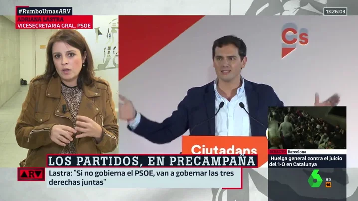 Adriana Lastra y Albert Rivera