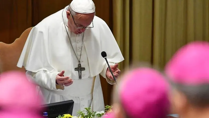 El Papa durante la cumbre contra la pederastia