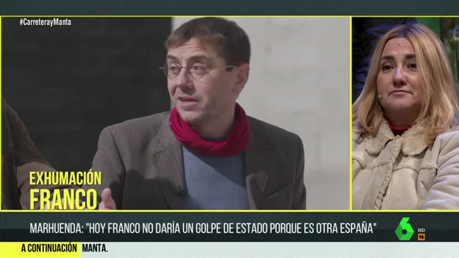 Juan Carlos Monedero: "La existencia de Franco convierte el Valle en un mausoleo pagado por las víctimas a su victimario"