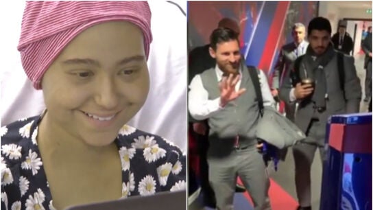 Joyce cumple su sue&ntilde;o y conoce a los jugadores del Bar&ccedil;a