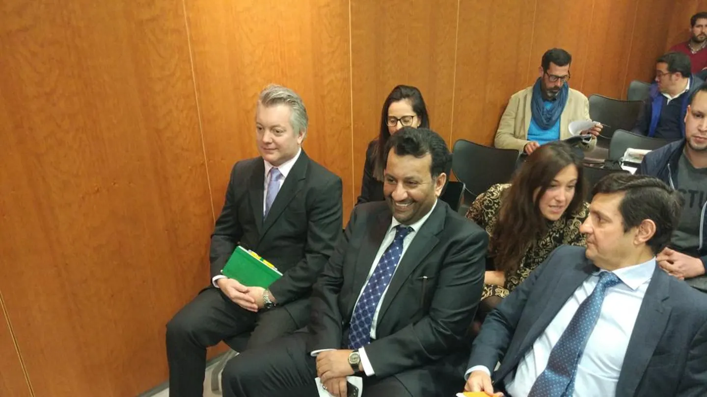 Al Thani, en el juicio por el caso Blue Bay en la Ciudad de la Justicia de Málaga Al Thani, en el juicio por el caso Blue Bay en la Ciudad de la Justicia de Málaga
