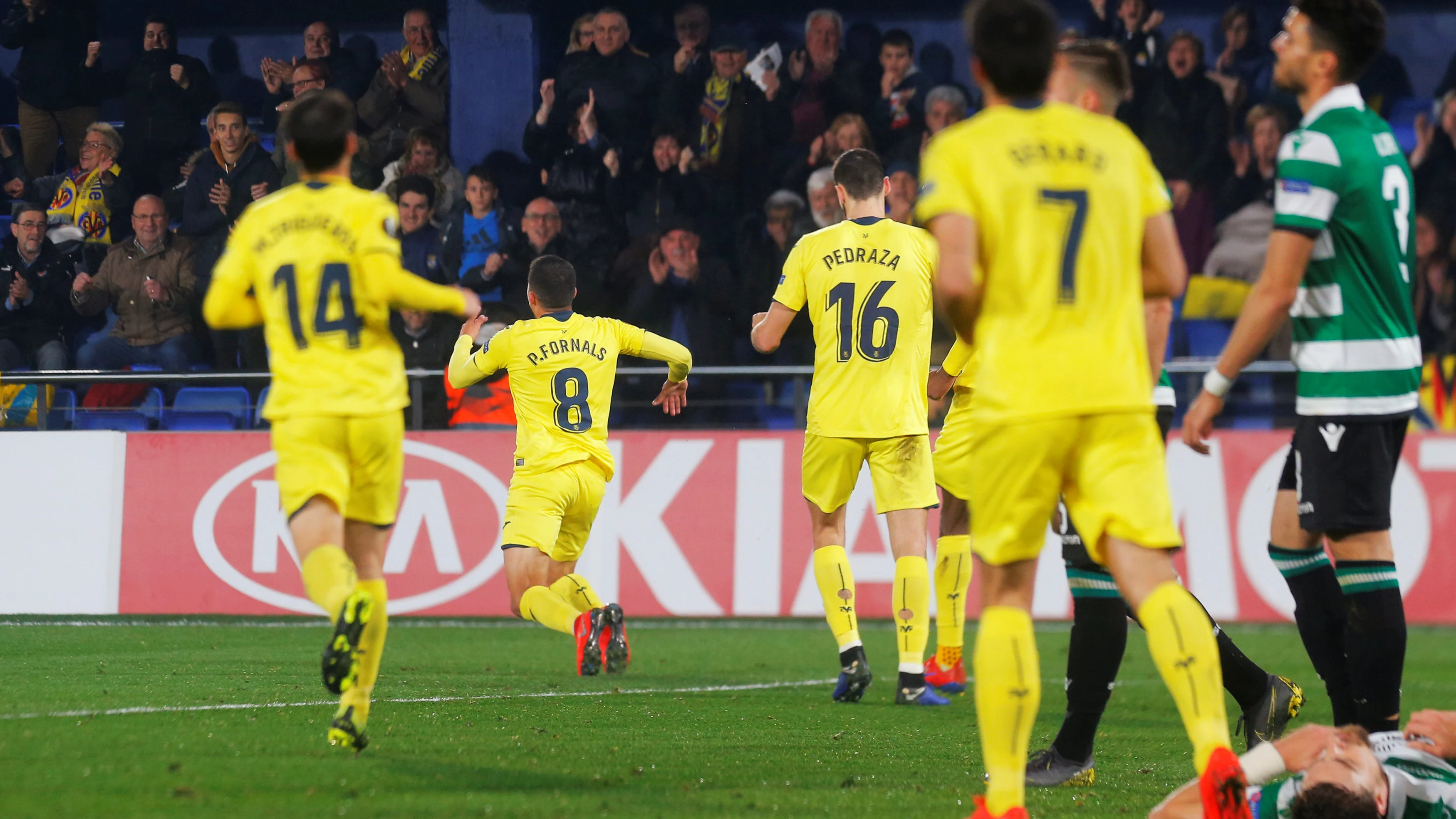 Fornals celebra su gol ante el Sporting