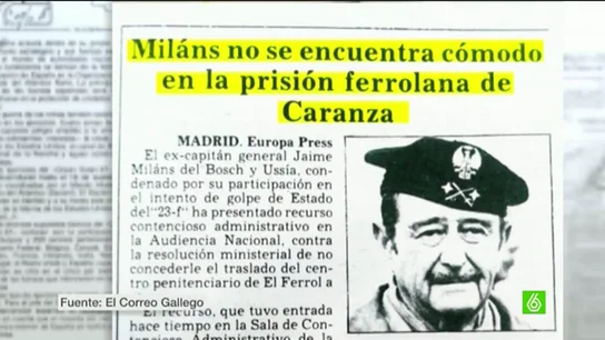 Vivir a cuerpo de rey tras el 23F: el día a día en prisión de Tejero y Milans del Bosch rodeados de lujo y marisco Vivir a cuerpo de rey tras el 23F: el día a día en prisión de Tejero y Milans del Bosch rodeados de lujo y marisco