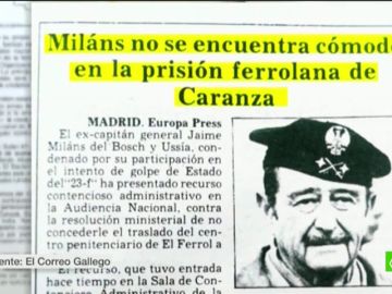 Vivir a cuerpo de rey tras el 23F: el día a día en prisión de Tejero y Milans del Bosch rodeados de lujo y marisco Vivir a cuerpo de rey tras el 23F: el día a día en prisión de Tejero y Milans del Bosch rodeados de lujo y marisco