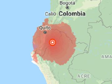 Zona afectada por el seísmo en Ecuador Zona afectada por el seísmo en Ecuador