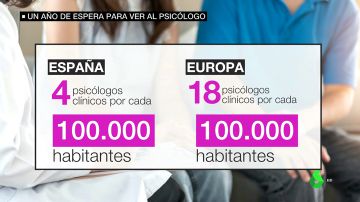 La Sanidad Pública necesita 7.200 psicólogos para que España tenga un servicio de salud mental digno