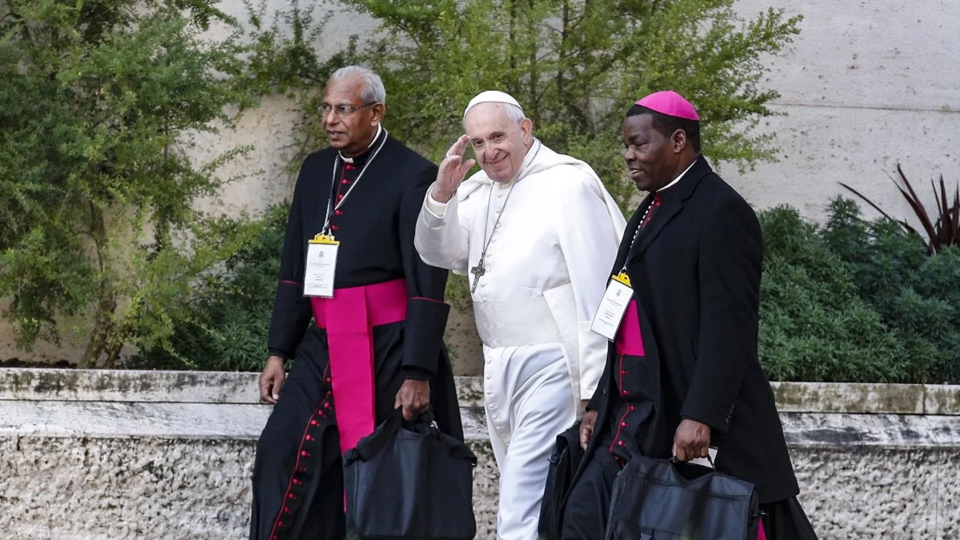 Imagen del papa Francisco en la cumbre sobre los abusos