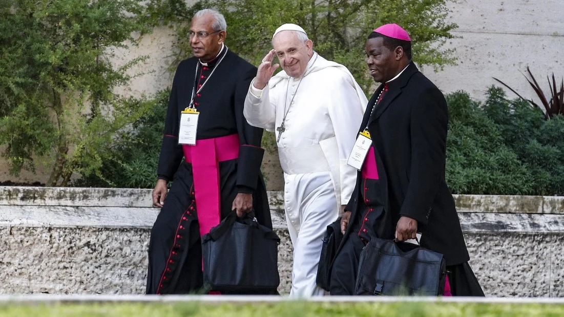 Imagen del papa Francisco en la cumbre sobre los abusos