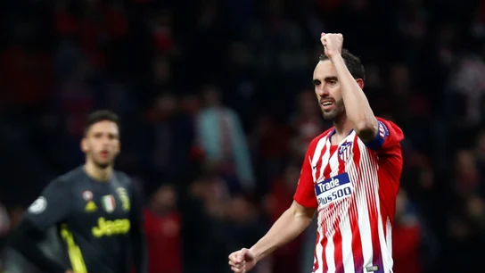 Diego Godín celebra su gol contra la Juventus Diego Godín celebra su gol contra la Juventus