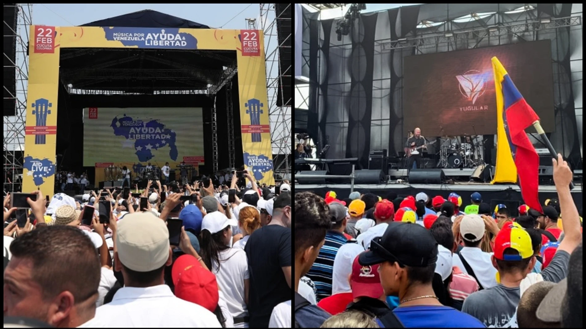 Imagen de los conciertos en Colombia y Venezuela