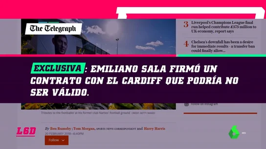 Emiliano Sala habría firmado un contrato inválido con el Cardiff Emiliano Sala habría firmado un contrato inválido con el Cardiff