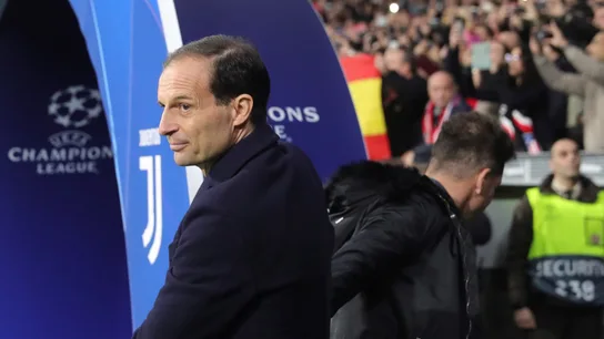Allegri saluda a Simeone en el Wanda Metropolitano Allegri saluda a Simeone en el Wanda Metropolitano