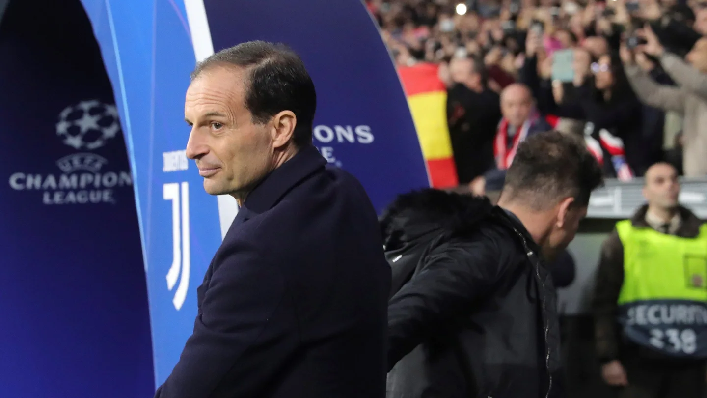 Allegri saluda a Simeone en el Wanda Metropolitano Allegri saluda a Simeone en el Wanda Metropolitano