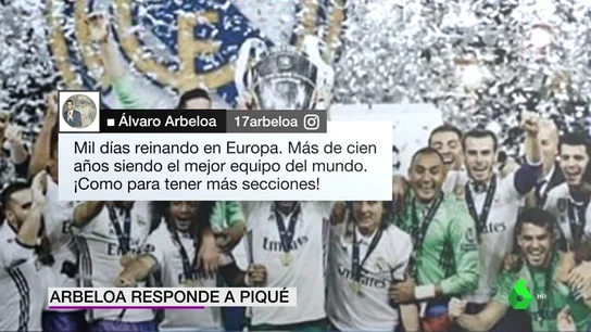 Álvaro Arbeloa responde a Gerard Piqué: "Mil días reinando en Europa... ¡Cómo para tener más secciones!" Álvaro Arbeloa responde a Gerard Piqué: "Mil días reinando en Europa... ¡Cómo para tener más secciones!"