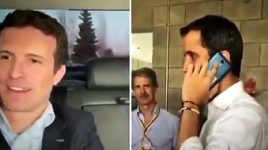Llamada telefónica entre Pablo Casado y Juan Guaidó Llamada telefónica entre Pablo Casado y Juan Guaidó