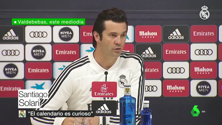 Santiago Solari y el menor descanso ante el Barcelona: "El calendario es curioso y divertido; lo tomamos como un reto"