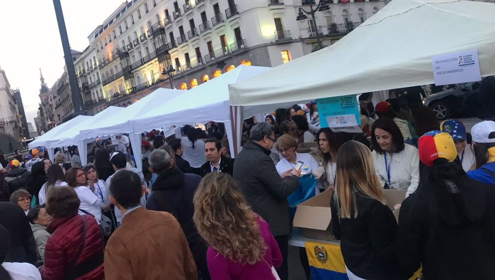 Recogida de alimentos en la Puerta del Sol de Madrid (Archivo)
