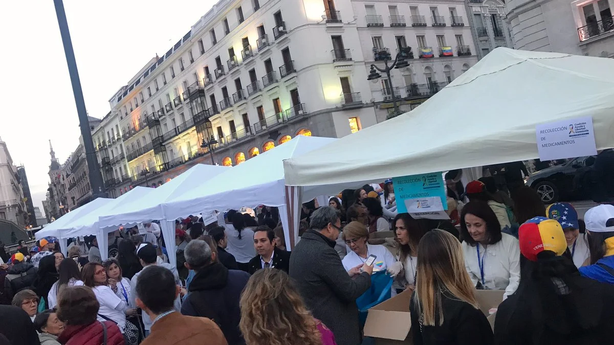 Recogida de alimentos en la Puerta del Sol de Madrid (Archivo)