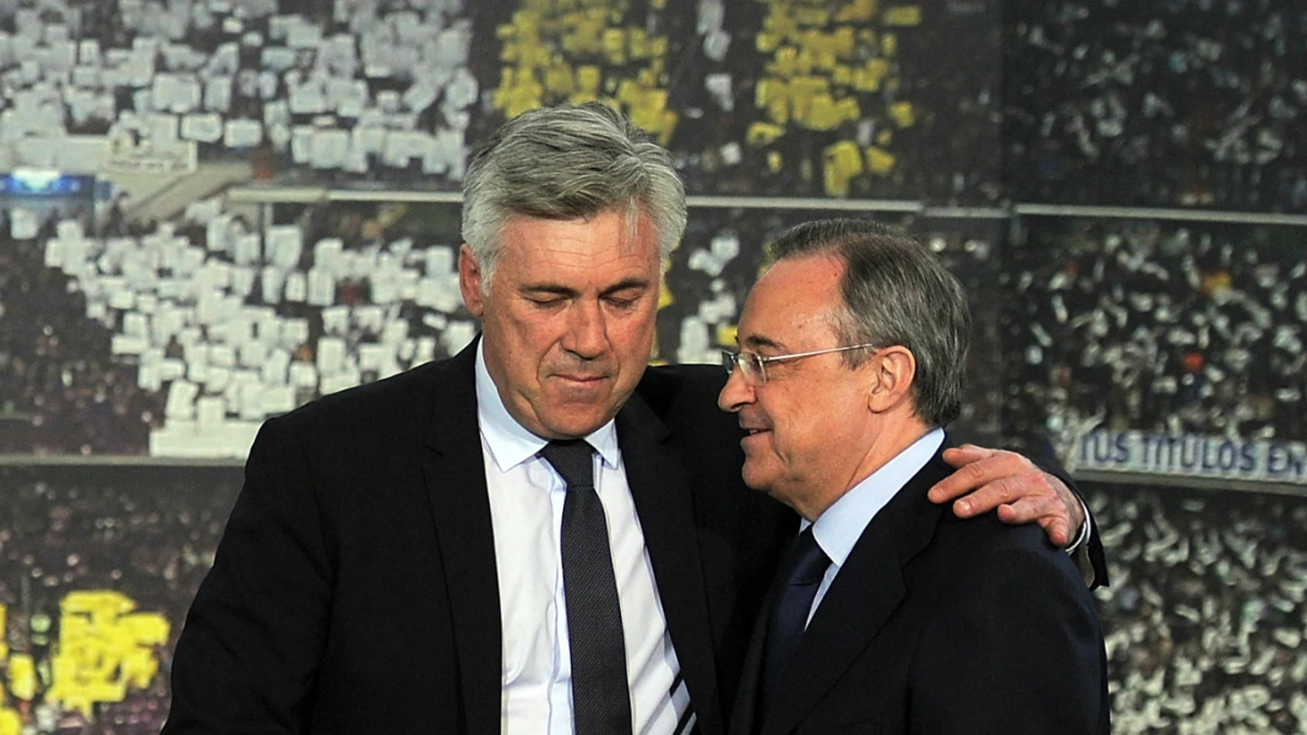 Carlo Ancelotti, con Florentino Pérez Carlo Ancelotti, con Florentino Pérez