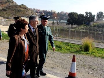 Grande-Marlaska en el puesto fronterizo de El Tarajal Grande-Marlaska en el puesto fronterizo de El Tarajal