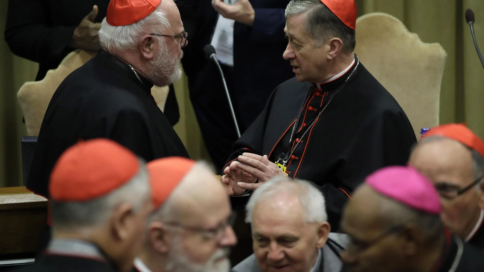 El presidente de la Conferencia Episcopal Alemana, el cardenal Reinhard Marx, junto al arzobispo de Chicago, el cardenal Blase J. Cupich