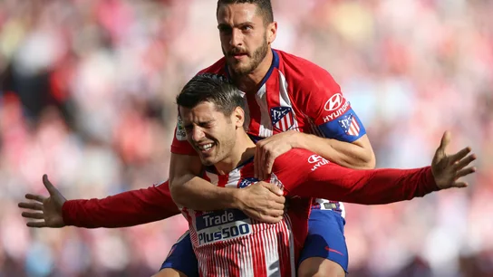 Morata celebra su gol ante el Villarreal Morata celebra su gol ante el Villarreal