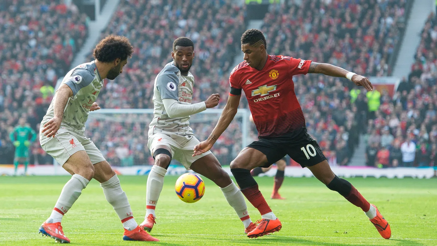Marcus Rashford, en acción ante el Liverpool Marcus Rashford, en acción ante el Liverpool
