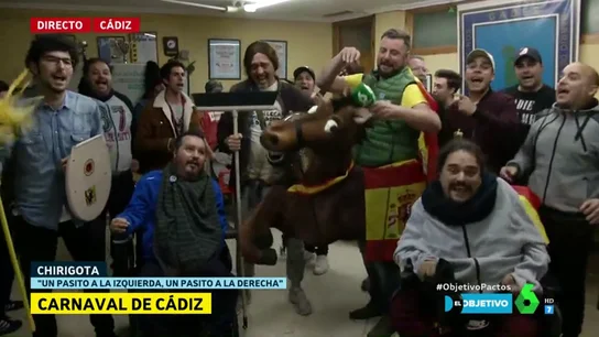 El Objetivo se cuela en pleno ensayo de la chirirgota del Cascana  El Objetivo se cuela en pleno ensayo de la chirirgota del Cascana