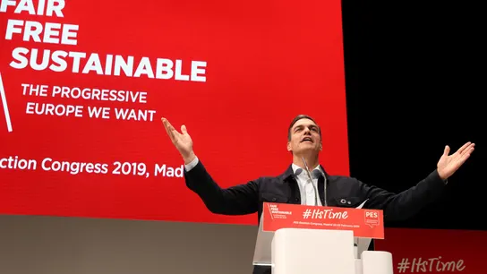 Pedro Sánchez durante un acto del partido. Pedro Sánchez durante un acto del partido.