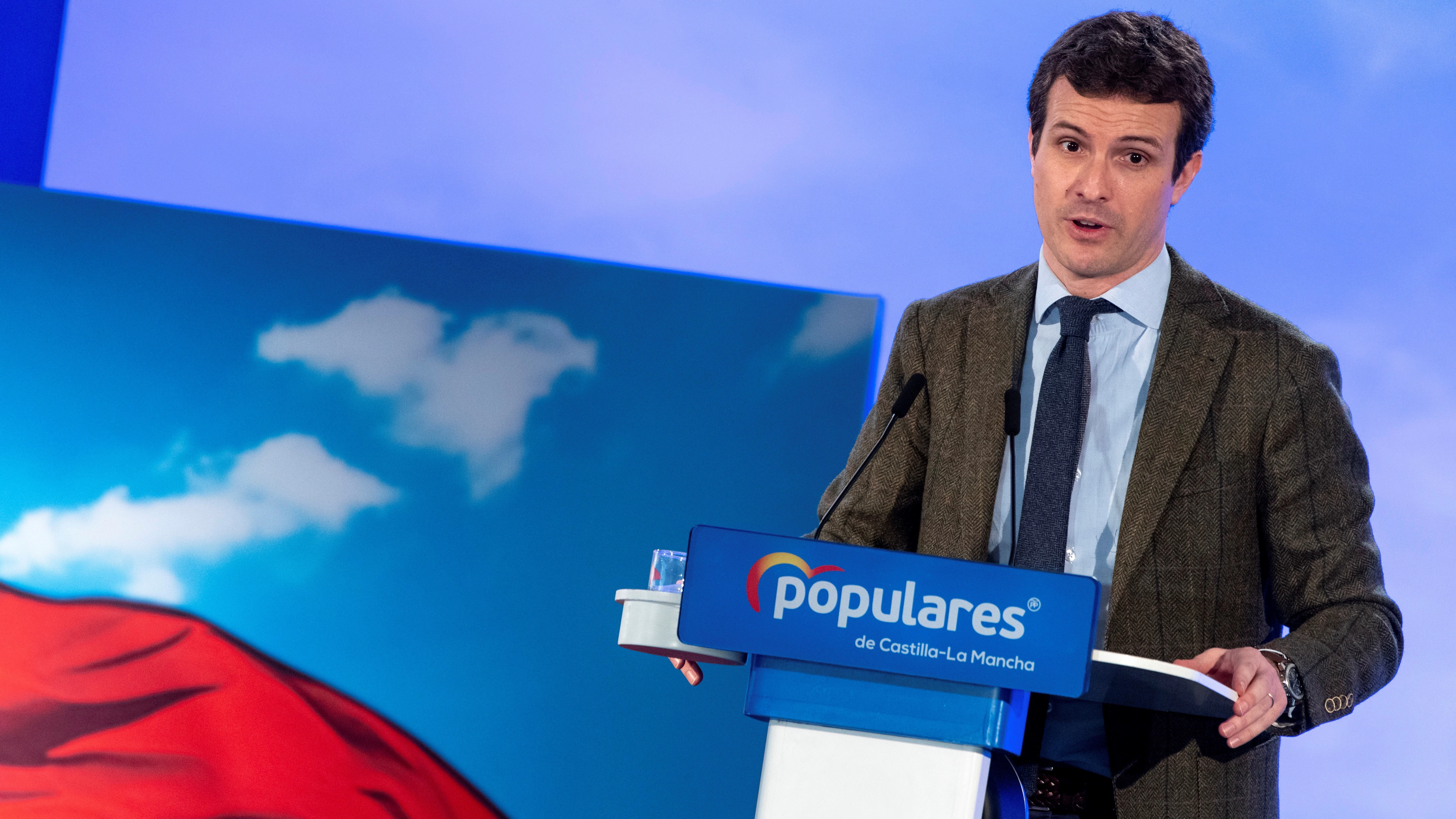 El presidente del Partido Popular, Pablo Casado