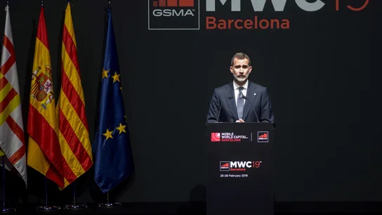 El rey Felipe VI en la cena de inauguración del Mobile World Congress El rey Felipe VI en la cena de inauguración del Mobile World Congress