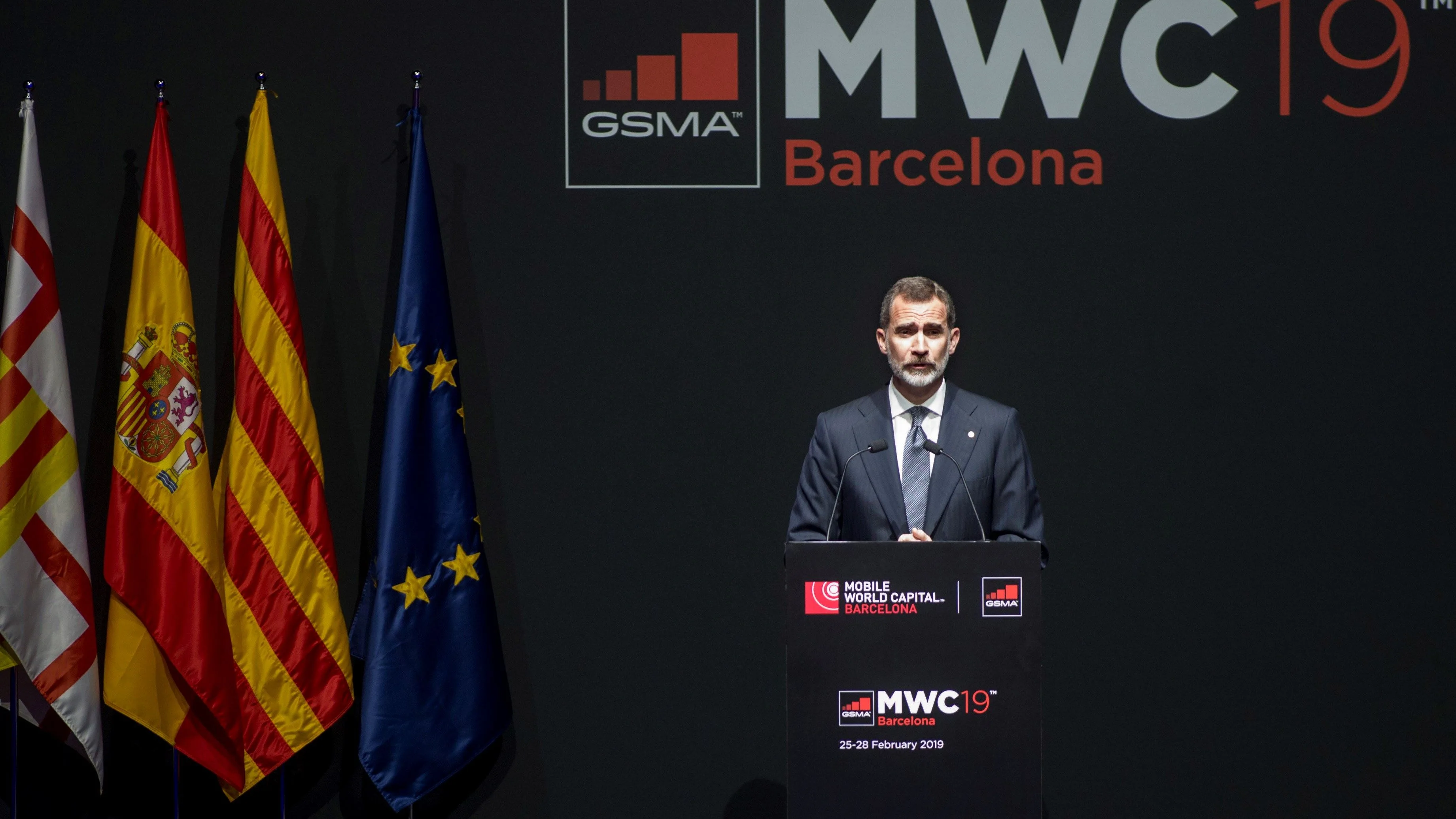 El rey Felipe VI en la cena de inauguración del Mobile World Congress