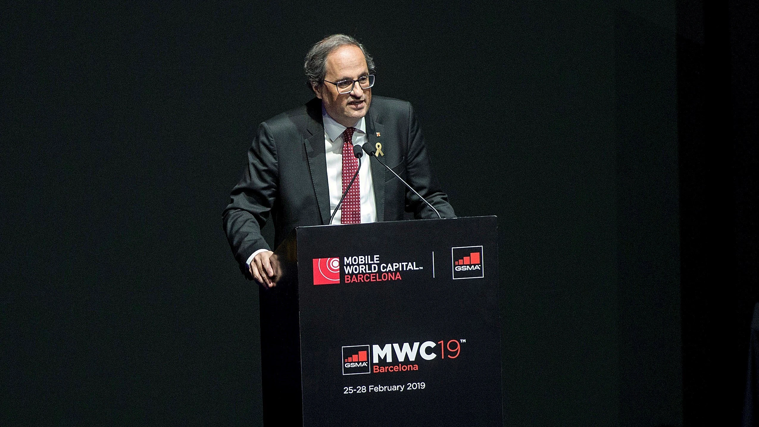 Quim Torra interviene en el Mobile World Congress