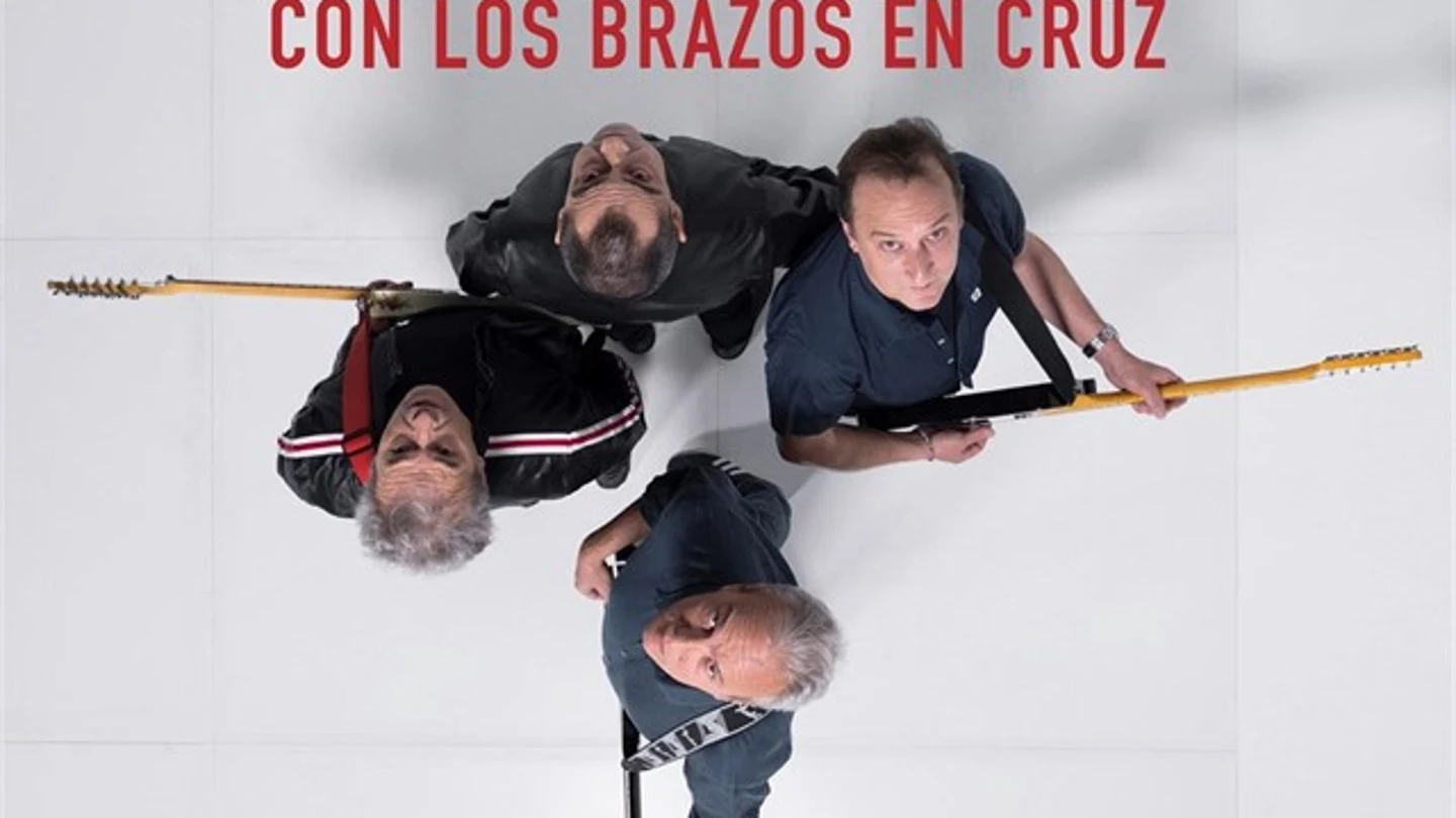 Portada del nuevo single de Hombres G, 'Con los brazos en cruz'. Portada del nuevo single de Hombres G, 'Con los brazos en cruz'.