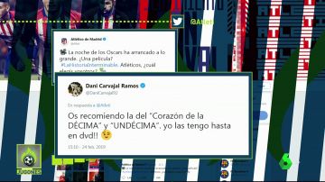 El Atlético de Madrid se cachondea en Twitter del penalti a Casemiro y Carvajal le contesta
