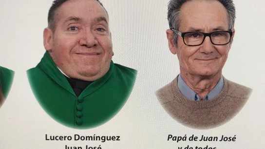 Juan José y su padre Juan en la orla Juan José y su padre Juan en la orla