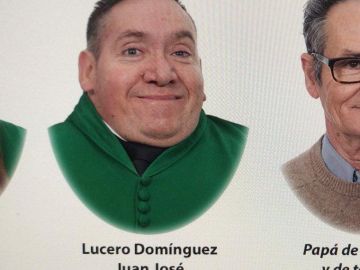 Juan José y su padre Juan en la orla Juan José y su padre Juan en la orla