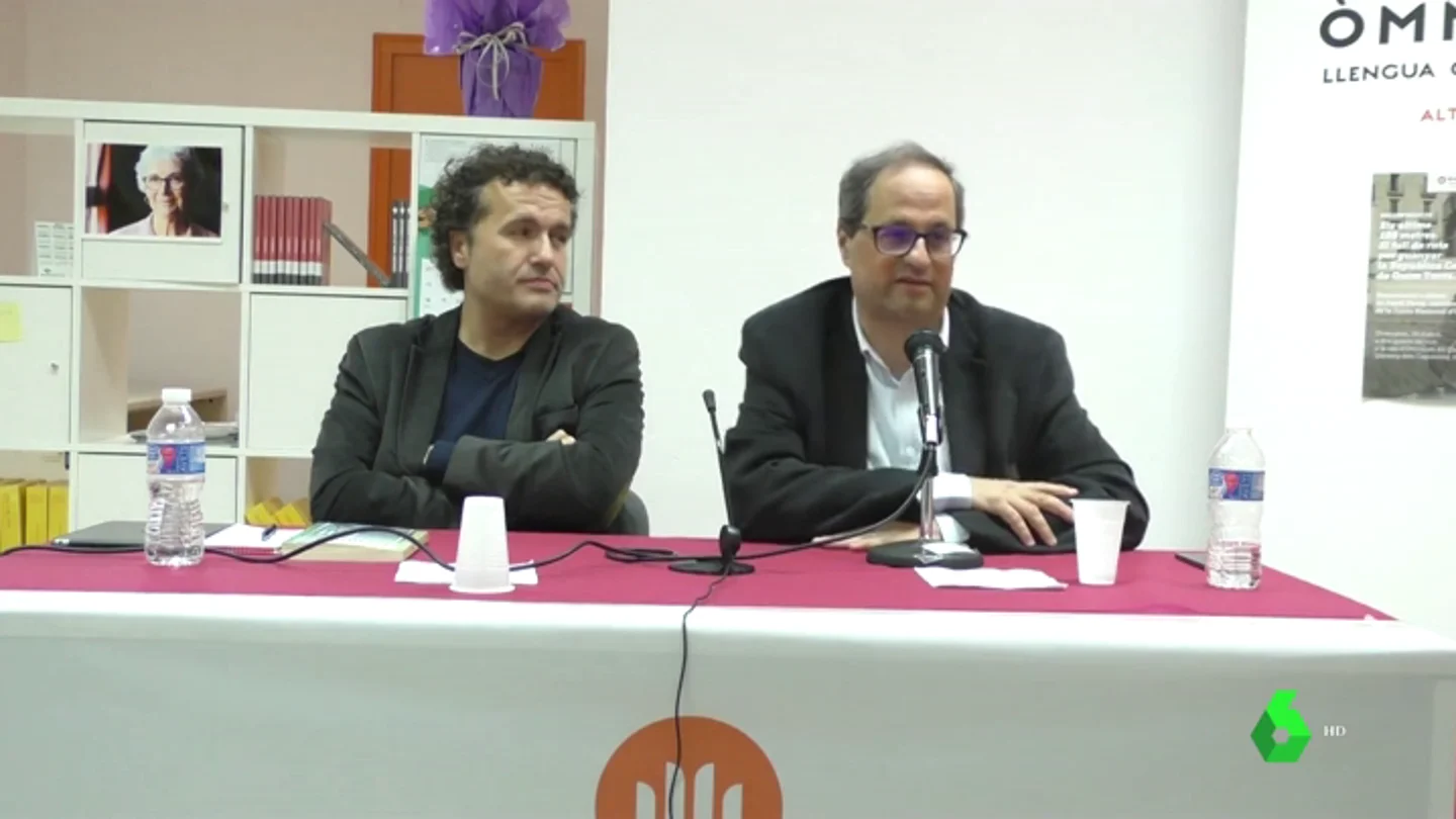 Quim Torra durante la presentación de su libro en 2016 Por estas declaraciones un juzgado de Barcelona investiga al president