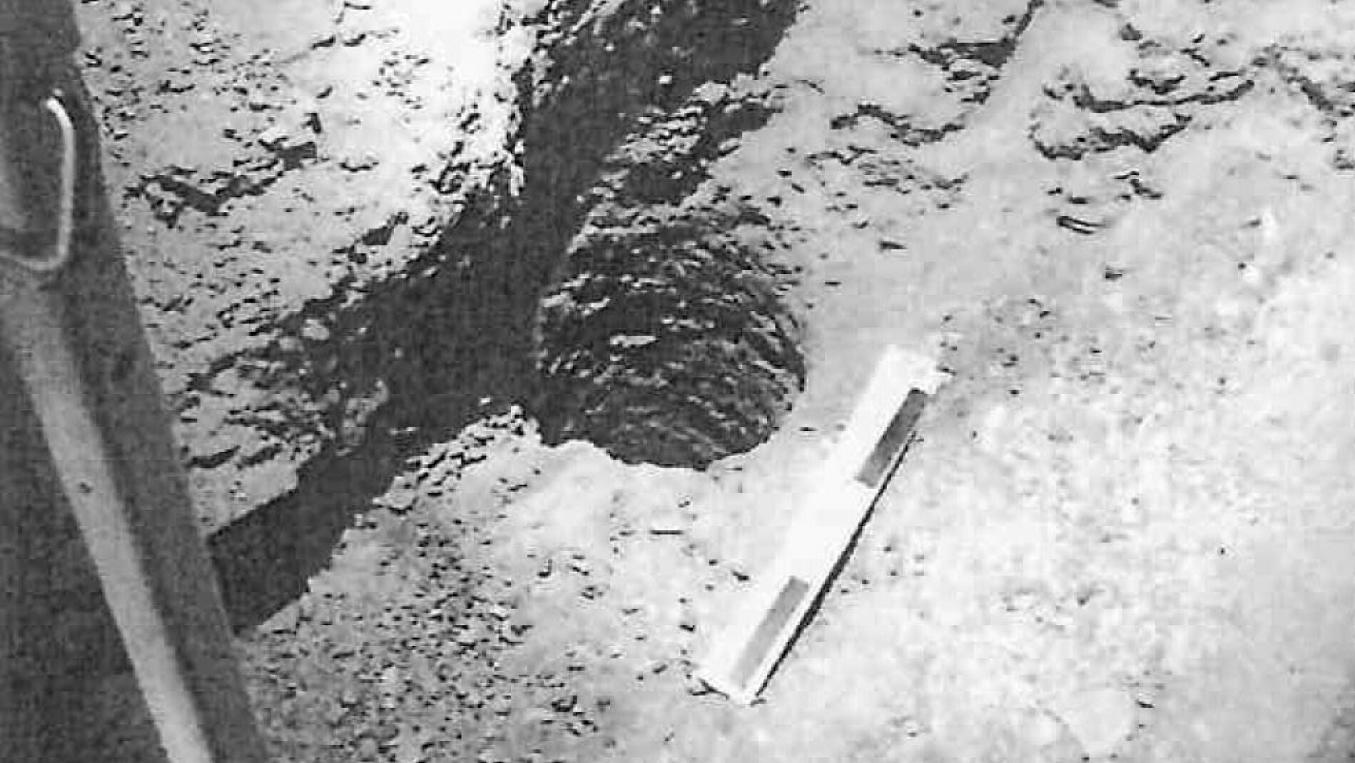 Imagen del pozo tras la caída de Julen incluída en el atestado de la Guardia Civil