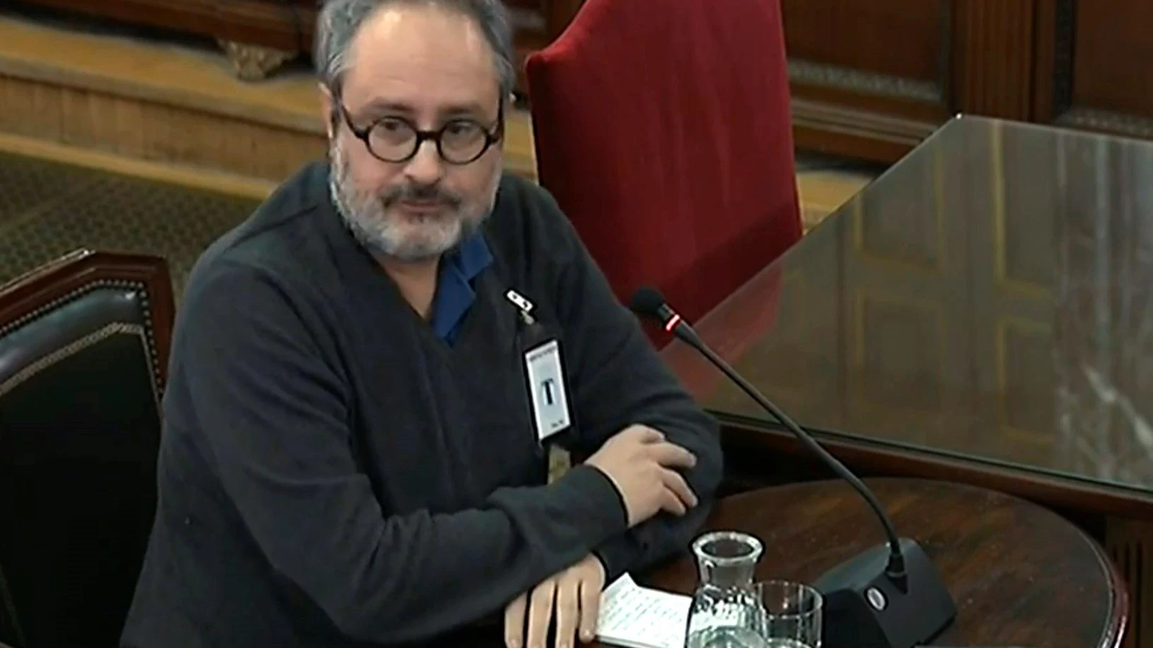 El exdiputado de la CUP Antonio Baños declarando como testigo en el juicio del 'procés'. 